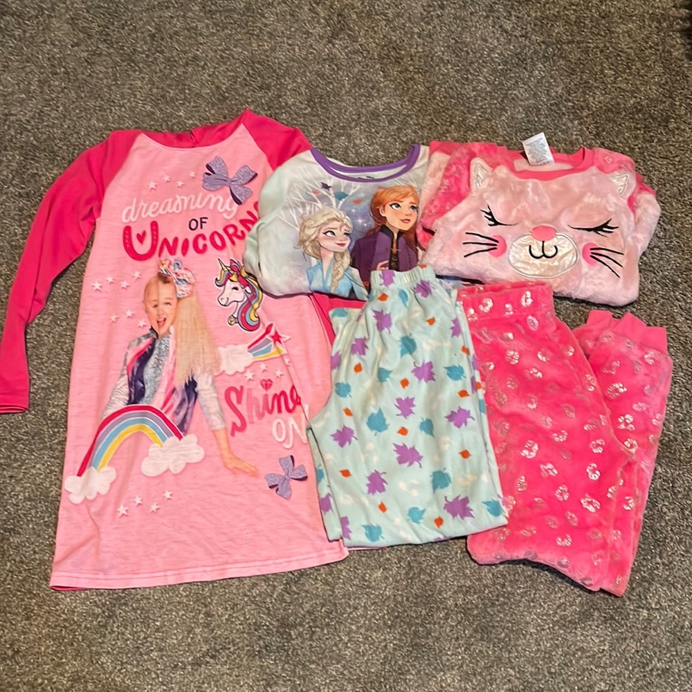Lot of Girls size 8 PJs